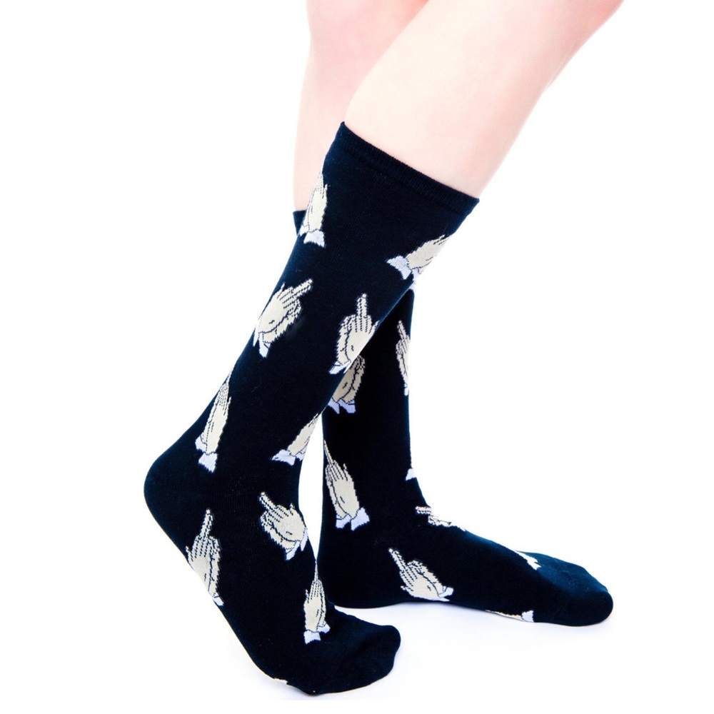 UNIF Middle Finger Prayer Hands Socks - BRAND NEW